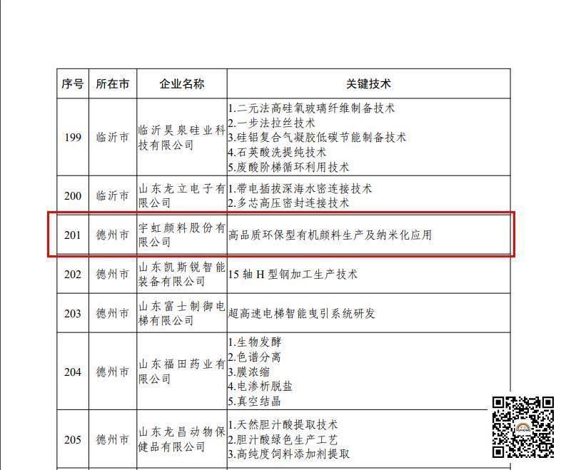 【喜报】91视频网页版进入页面颜料股份有限公司被认定为2022年“山东省一企一技术”研发中心